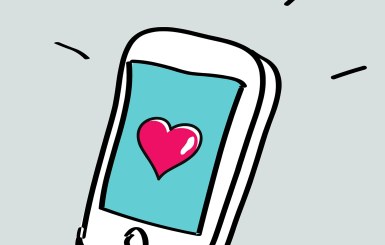 Smartphone mit Herz